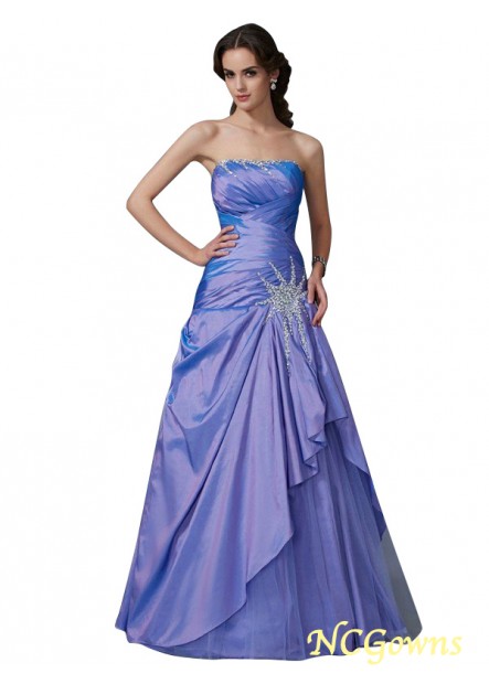 Floor-Length Strapless Neckline Trumpet Mermaid Empire Waist Taffeta Fabric 2023 Prom Dresses