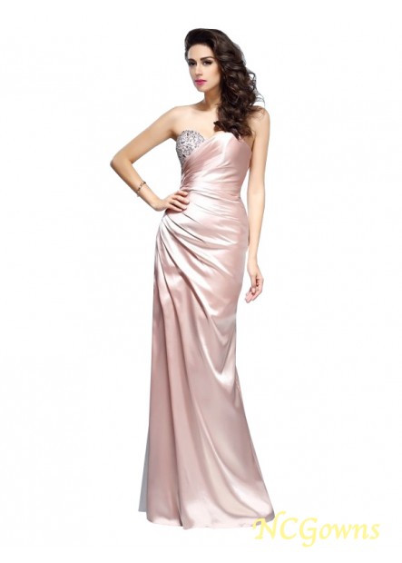 Floor-Length Sweetheart Neckline Elastic Woven Satin Fabric Zipper Back Style Trumpet Mermaid Prom Dresses