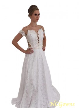 Ncgowns Other Back Style Short Sleeves Scoop Neckline Vintage Wedding Dresses