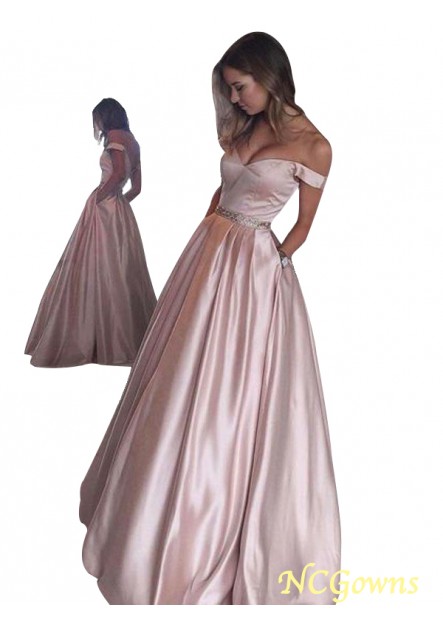 Ncgowns Sweep Brush Train Off-The-Shoulder Prom Dresses