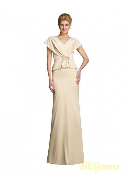 Other Back Style Short Sleeves Sheath Column Mother Of The Bride Dresses