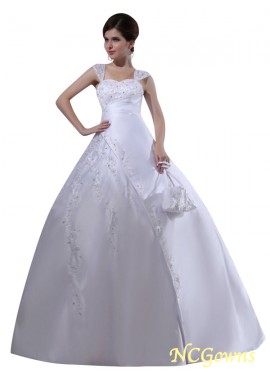 Beading Embroidery Lace Up Back Style Ball Gown Straps Neckline Sleeveless Sleeve Wedding Dresses