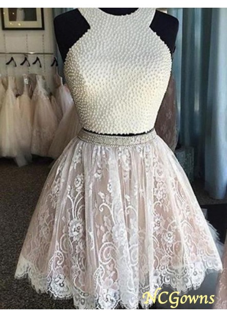 Pearls Other Back Style A-Line Princess Short Prom Dresses