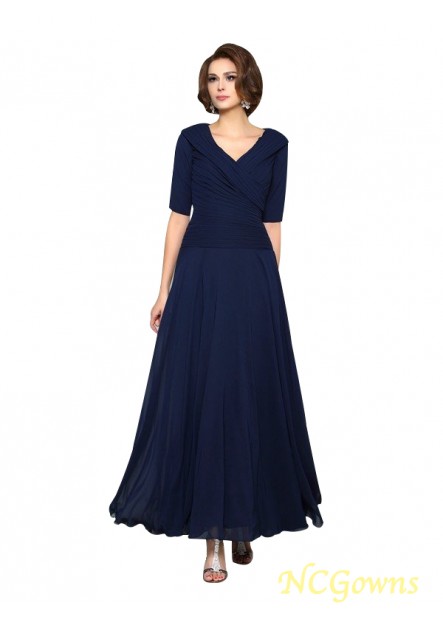 V-neck Ankle-Length Mother Of The Bride and Groom Dresses