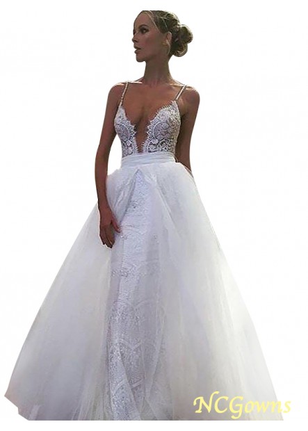 Floor-Length Spaghetti Straps Lace Other Natural Waist Vintage Wedding Dresses