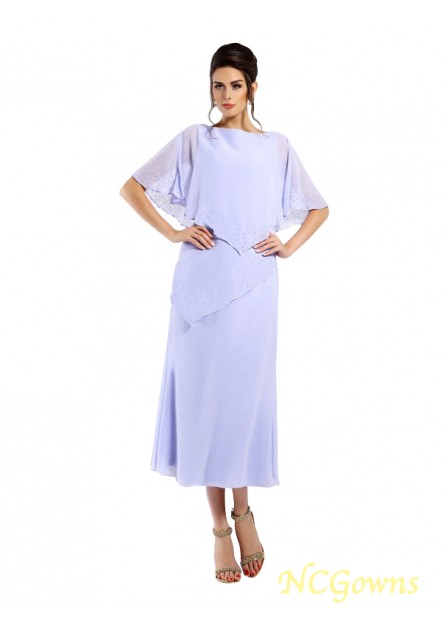 Chiffon Fabric Ankle-length Wedding Party Mother Dresses