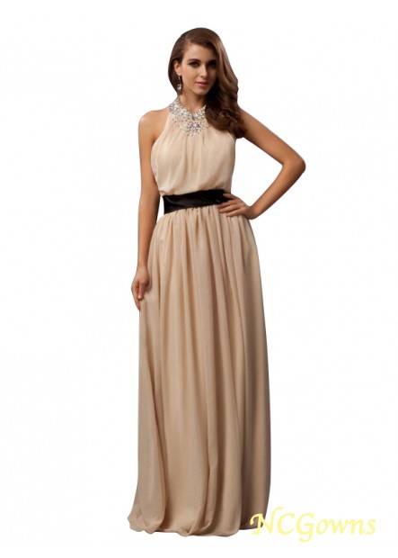 Ncgowns Natural Waist Chiffon Fabric Jewel Neckline Zipper Beading Embellishment Evening Dresses T801524713476
