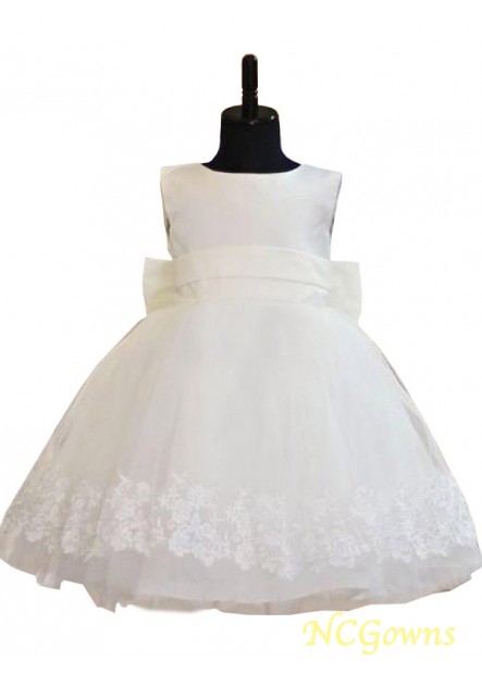Sleeveless Lace Natural Floor-Length Zipper A-Line Princess Silhouette Flower Girl Dresses