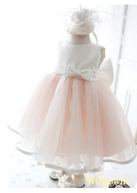 Bowknot Sleeveless Sleeve Empire Other Back Style Organza Flower Girl Dresses