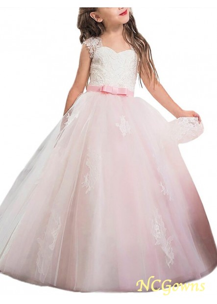 Tulle Fabric Sleeveless Floor-Length Sweetheart Natural Waist Other Pink Dresses T801524726383