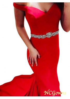 Satin Fabric Trumpet Mermaid Silhouette Sleeveless Other Back Style Beading Embellishment Prom Dresses