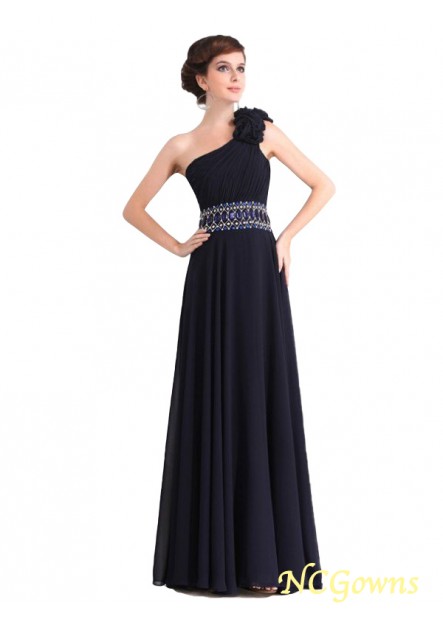 Beading Chiffon Fabric Natural Floor-Length Other Back Style One-Shoulder Sheath Column Silhouette Special Occasion Dresses