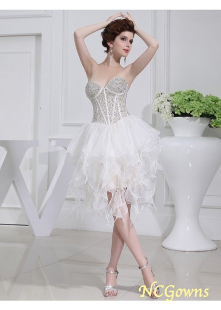 Natural Organza Fabric Beading Embellishment Sweetheart Neckline Zipper Special Occasion Dresses