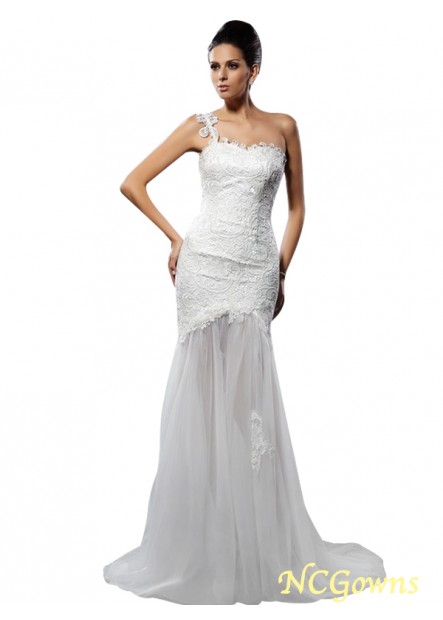 Ncgowns Sleeveless Lace Lace Embellishment Empire Waist Chapel Train Lace Wedding Dresses