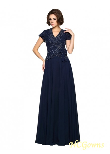 Ncgowns Short Sleeves V-Neck Neckline Other Back Style Empire Chiffon Wedding Party Dresses T801524725283