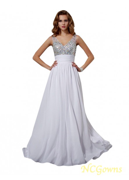 Backless Empire Waist Rhinestone Embellishment Prom Dresses T801524706356