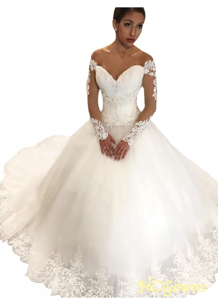 Ncgowns Ball Gown Tulle Fabric Other Court Train Wedding Dresses