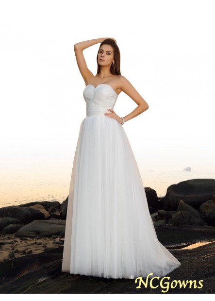 Ncgowns Net Fabric Sleeveless Sleeve A-Line Princess Other Embellishment Other Back Style Sweetheart Neckline 2023 Wedding Dresses