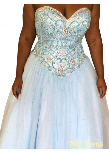 Tulle Fabric Floor-Length Plus Size
