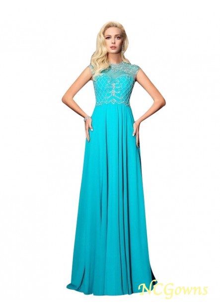 Ncgowns Floor-Length Natural Waist A-Line Princess Silhouette Chiffon Zipper Special Occasion Dresses