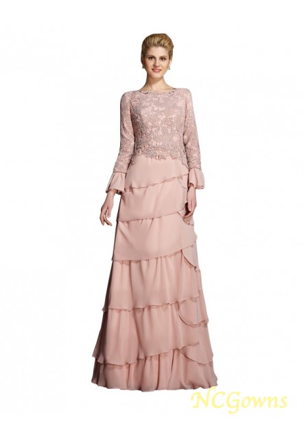 Chiffon Long Sleeves Ruffles Mother Of The Bride Dresses