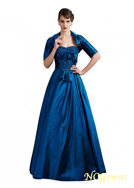 Sweetheart Sleeveless Zipper Back Style Taffeta Fabric Royal Blue Dresses T801524725687