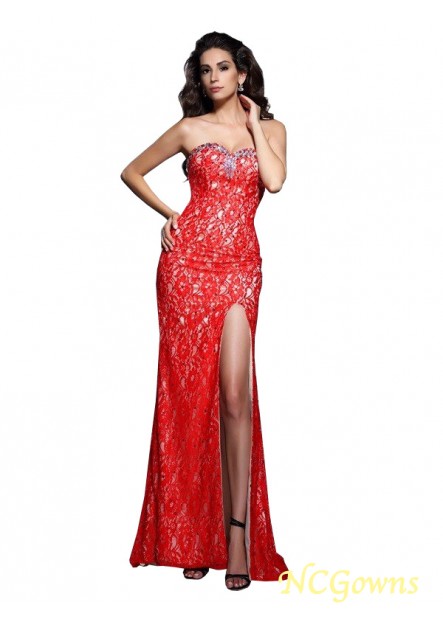 Lace Trumpet Mermaid Zipper Beading Sleeveless Red Dresses