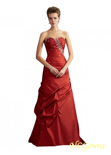 Ncgowns Sleeveless Sleeve Trumpet Mermaid Silhouette Sweetheart Red Dresses