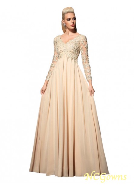 Ncgowns Natural Waist A-Line Princess Zipper Back Style Formal Evening Dresses