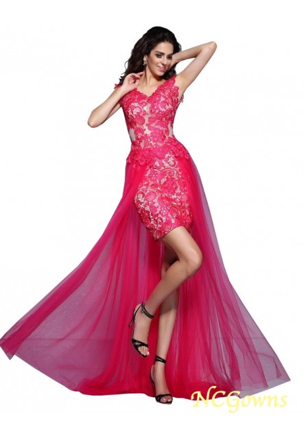 Floor-Length Sleeveless Lace Embellishment Lace 2023 Evening Dresses