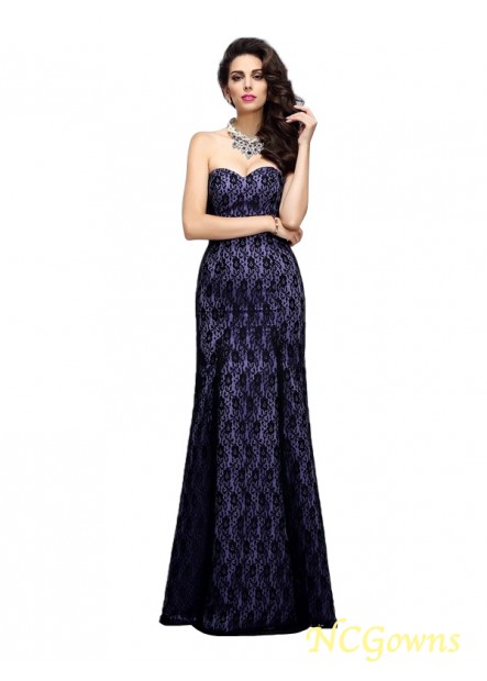 Trumpet Mermaid Silhouette Lace Empire Waist Sleeveless Floor-Length Hemline Train Lace Up Back Style Prom Dresses