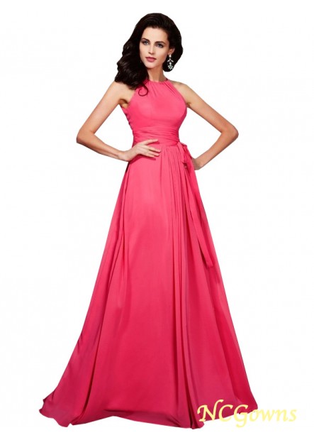 Other Natural A-Line Princess Silhouette Sash Ribbon Belt Pleats Sleeveless Sleeve Chiffon Fabric 2023 Prom Dresses