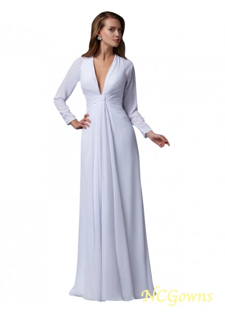 Long Sleeves Sleeve Zipper Chiffon Sheath Column Natural Waist Floor-Length 2023 Prom Dresses