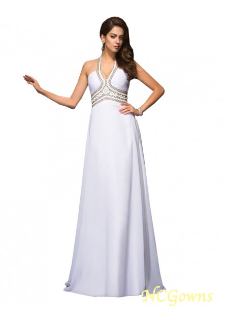 Ncgowns Sleeveless Halter A-Line Princess Zipper 2023 Evening Dresses