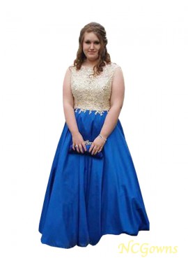 Scoop Neckline A-Line Princess Other Back Style Applique Royal Blue Dresses