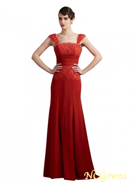 Floor-Length Sleeveless Sleeve Zipper Red Dresses