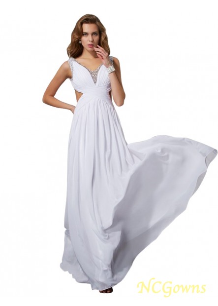 Beading Embellishment A-Line Princess Natural Waist Chiffon Straps Neckline 2023 Prom Dresses