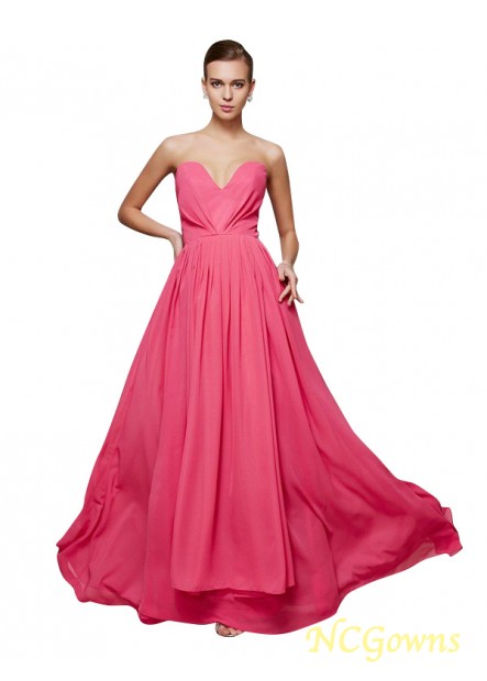 Chiffon A-Line Princess Silhouette Sweetheart Natural Waist Zipper Sleeveless Sleeve Long Prom Dresses