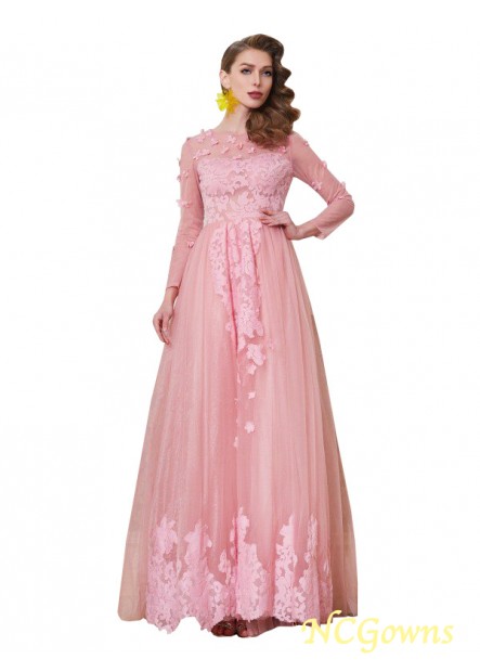 Other Applique 3 4 Sleeves Sleeve Scoop A-Line Princess 2023 Prom Dresses