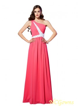 Beading Embellishment Sleeveless One-Shoulder Floor-Length 2023 Prom Dresses