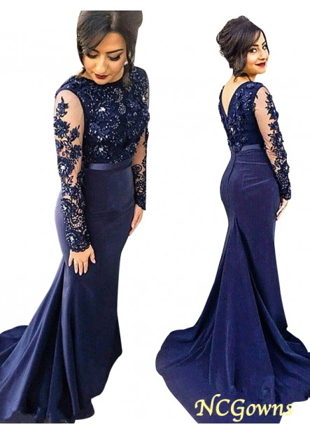 Long Sleeves Natural Sweep Brush Train Hemline Train Other Plus Size Prom Dresses