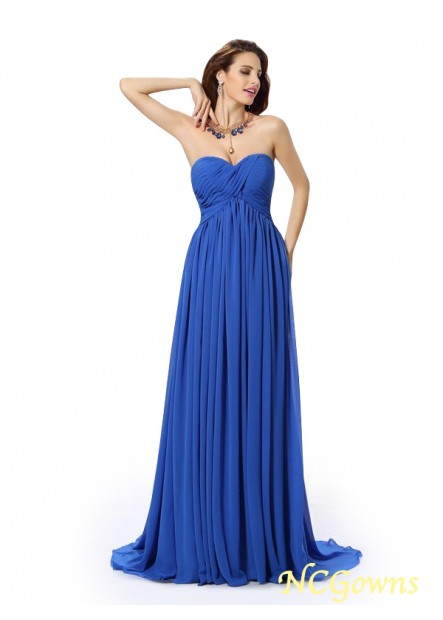 Sleeveless Empire Ruched Embellishment Chiffon Fabric A-Line Princess Silhouette 2023 Evening Dresses
