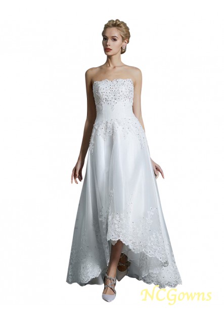 Ncgowns A-Line Princess Tulle Other Asymmetrical Hemline Train 2023 Wedding Dresses