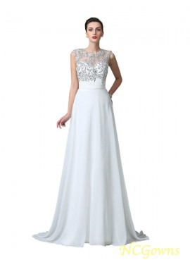 Natural Chiffon Beading Sleeveless A-Line Princess Zipper 2023 Prom Dresses