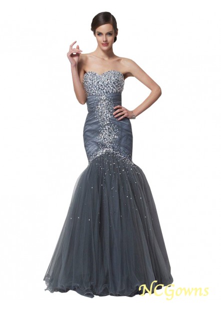 Satin Net Zipper Natural Trumpet Mermaid Silhouette 2023 Prom Dresses