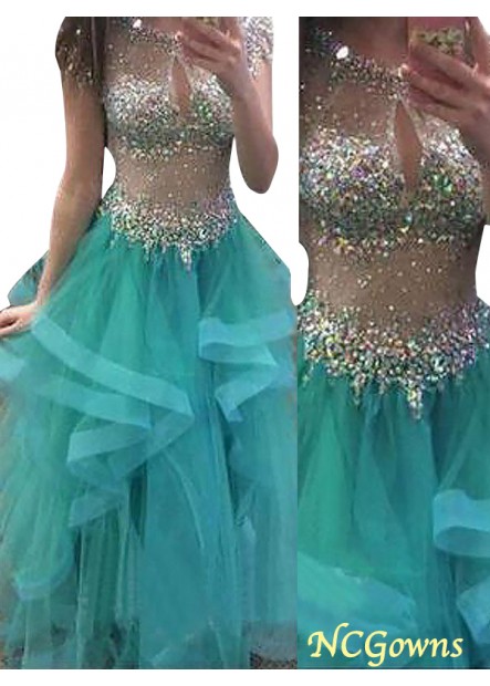 Ball Gown Floor-Length Jewel Other Beading Embellishment Prom Dresses