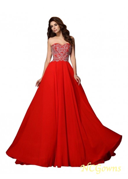 Sweetheart Zipper Natural Waist Red Dresses