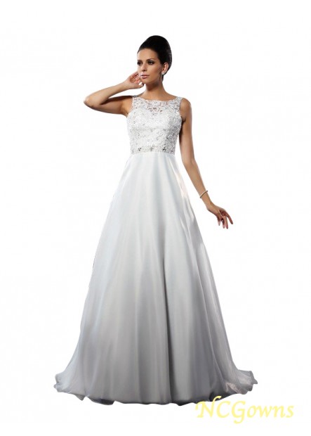 Other Natural A-Line Princess Satin Fabric Sleeveless Beach Wedding Dresses