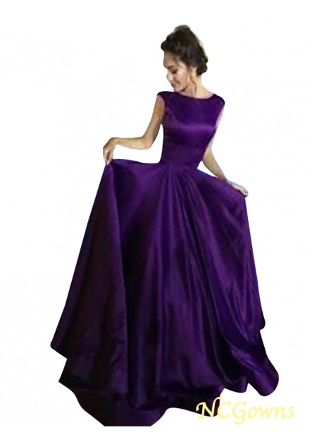 Bateau Natural Floor-Length Other Back Style A-Line Princess Long Evening Dresses