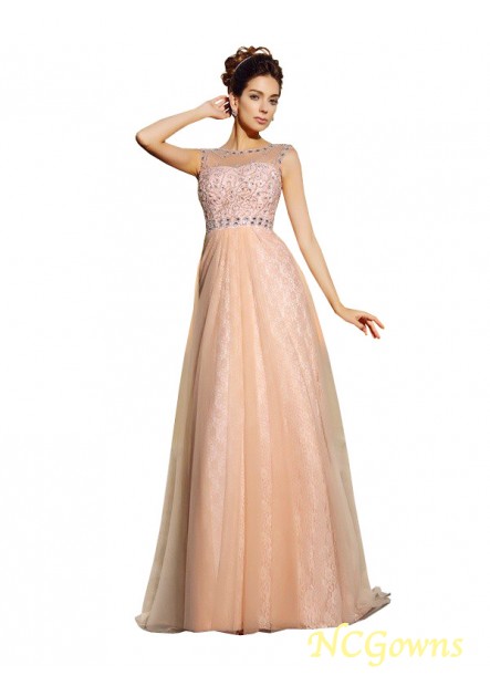 A-Line Princess Empire Sleeveless Prom Dresses